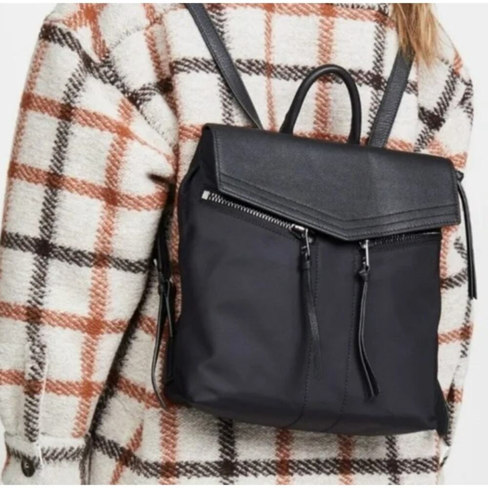 NWT Botkier Black Leather Mini Backpack with Pockets